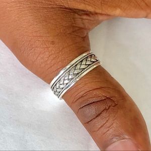 Sterling Silver braided Ring, Men’s Ring, Unisex